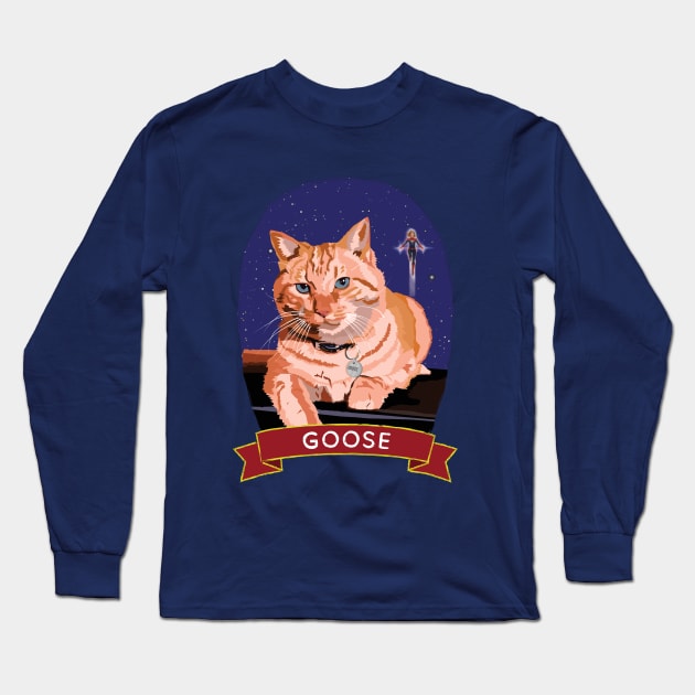 Goose - Cats of Cinema Long Sleeve T-Shirt by chrisayerscreative